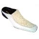 Fiesso White/Cream Pony Hair Leather Mules FI6153